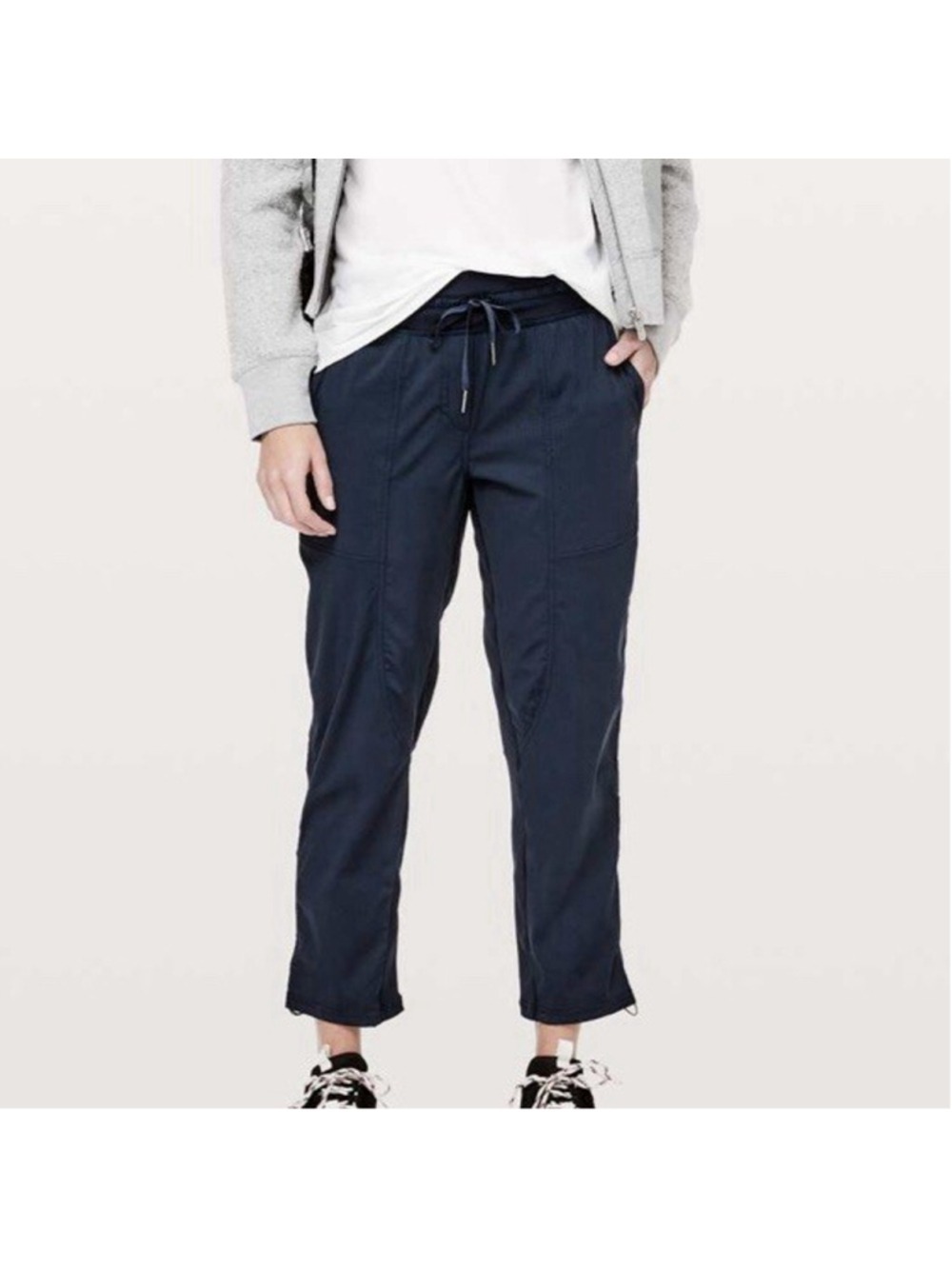 Lululemon Dance Studio Crop Pants Womens 6 Navy Blue Lightweight Stretch